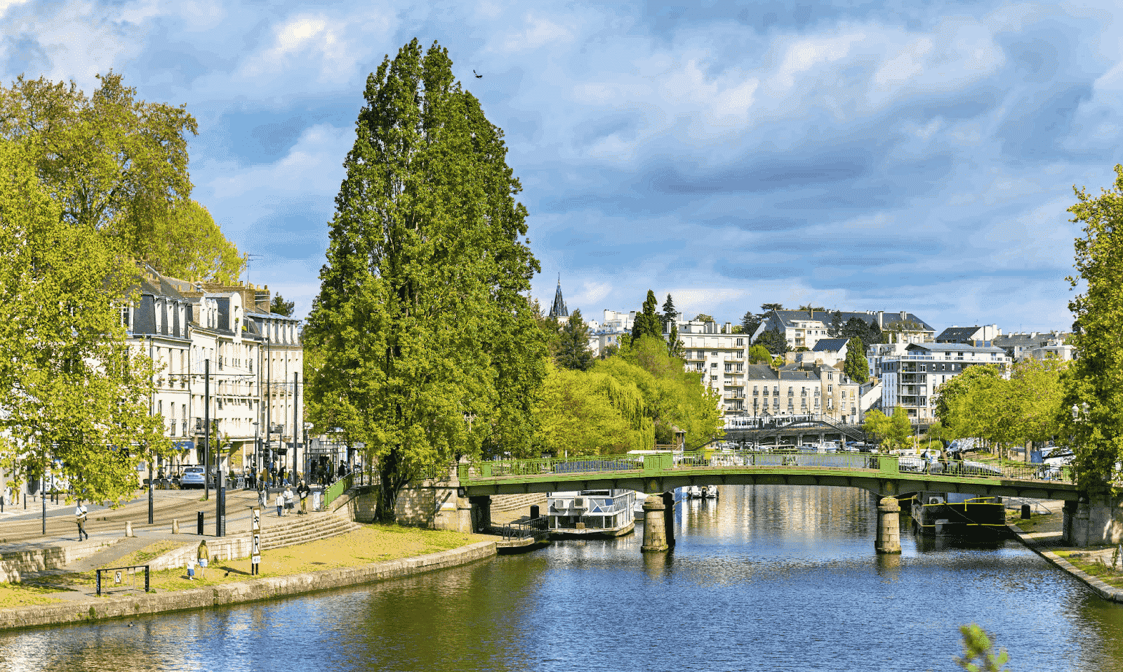 Vue du quartier Saint-Félix à Nantes, reconnu pour ses espaces verts et son environnement harmonieux pour la gestion locative en colocation.